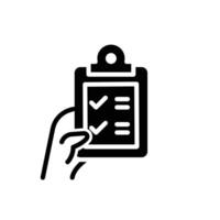 task list clipboard solid icon design good for web or mobile app vector