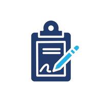 signature report colored icon design good for web or mobile app vector