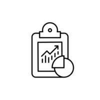 statistic report thin outline icon design good for web or mobile app vector
