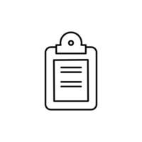 clipboard thin outline icon design good for web or mobile app vector