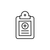 medical record thin outline icon design good for web or mobile app vector