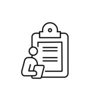 survey officer thin outline icon design good for web or mobile app vector