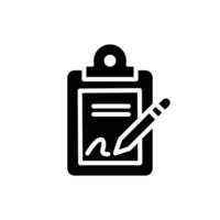 signature report solid icon design good for web or mobile app vector