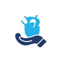 heart donation colored icon design good for web or mobile app vector