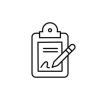 signature report thin outline icon design good for web or mobile app vector