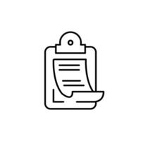 task list clipboard thin outline icon design good for web or mobile app vector