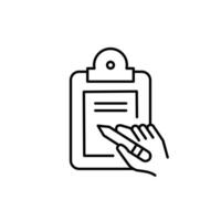 task list clipboard thin outline icon design good for web or mobile app vector