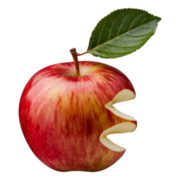 An apple with a bite taken out of it png
