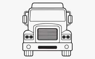 Modern Truck Silhouette Design image vector