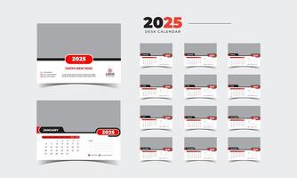 2025 Desk Calendar Plan with Purpose vector
