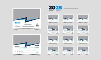 Daily Focus 2025 Desk Calendar Template vector