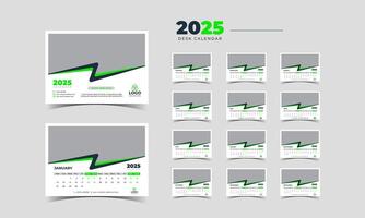 Desk Calendar 2025 Elegant Days Ahead vector