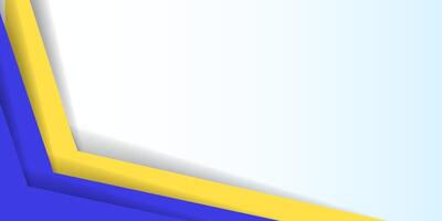 A blue and yellow background with a curved corner vector
