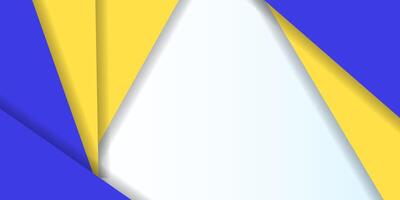 A blue and yellow background with a triangle vector