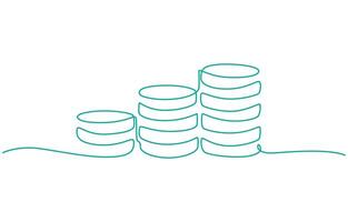 The contrast between the coins and the fluctuating lines illustrates the impact of vector
