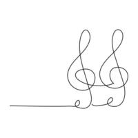 Continuous line art of Grand Piano vector