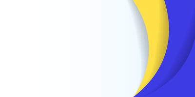 A blue and yellow background with a curved line vector