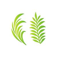 Stylish Green Leaf Graphic vector