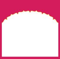 Decorative Arch Frame Design with Pink and Gold Border. The frame has an intricate, ornamental style, making it ideal for use in invitations, greeting cards, festive banners, or any digital projects vector