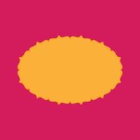 Vibrant oval Decorative Frame with Yellow-Orange Floral Design on Pink Background, Abstract art is ideal for use in festive banners, social media posts, invitations, etc. vector