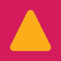Vibrant Triangle Decorative Frame with Yellow-Orange Floral Design on Pink Background, Abstract art is ideal for use in festive banners, social media posts, invitations, etc. vector