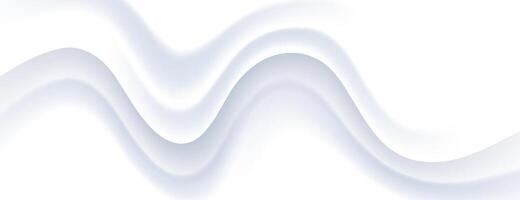 white abstract background with wavy layer vector