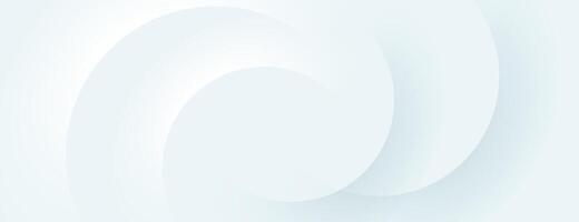 white circular light and shadow abstract background vector