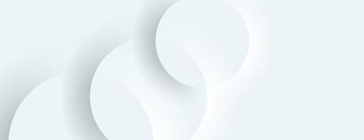 minimal white abstract background with overlapping circle vector