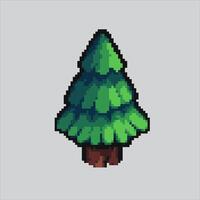 Pixel art illustration Spruce Tree. Pixelated Forest Tree. Simple Forest Spruce Tree Icon pixelated for the pixel art game and icon for website and game. old school retro. vector