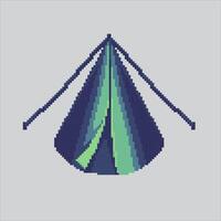 Pixel art illustration Tent. Pixelated Camping Tent. Simple Hiking Camping Tent Icon pixelated for the pixel art game and icon for website and game. old school retro. vector