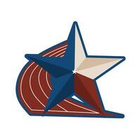 Texas Star Track and Field Symbol Perfect for print, apparel, sticker, etc vector