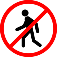do not enter sign in red circle or restricted area sign and no crossing png