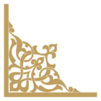 Islamic frame border, frame corner design template, Arabic ornament. Suitable for use as frame borders, calligraphy, certificates, covers. png