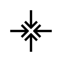 Minimize arrow icon with simple and modern design.center arrow button for web png