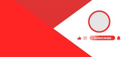A red and white background with a like, comment, and bell icon button vector