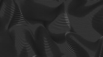 Black and white abstract background with wavy lines video