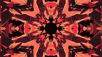 A red and black abstract pattern with a circular design video