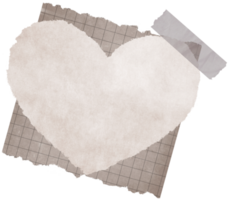 Torn Paper Heart Shape png