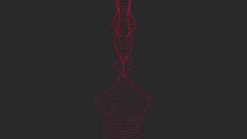 A black and red line drawing of a tall tower video