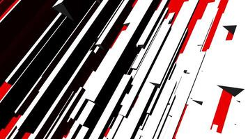 abstrato vermelho e Preto linhas em uma branco fundo video