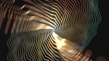 Abstract image of a spiral moving in a dark background video