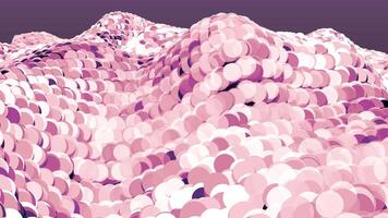 A pink and white abstract pattern of circles video