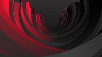 A black and red abstract background with a spiral video