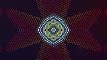 A colorful geometric pattern on a dark background video
