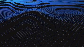 A blue and black background with a wave pattern video