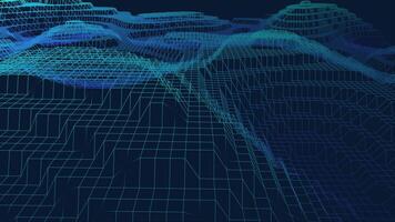 Abstract background with blue lines and waves video