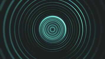 A circular pattern of green lights on a black background video