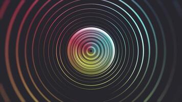 A colorful background with a circular design video