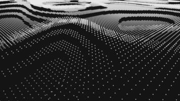 A black and white image of a wave pattern video