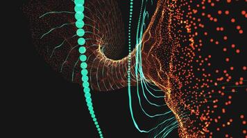 A computer generated image of a wave of dots video